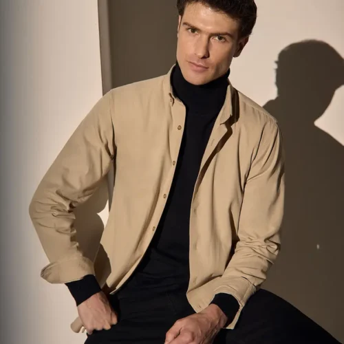 devre-camisa-sport_42d000342-014_000 Camisa casual lisa slim beige