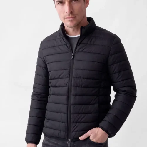 Campera inflada corta negra